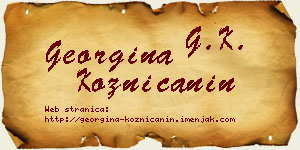 Georgina Kozničanin vizit kartica